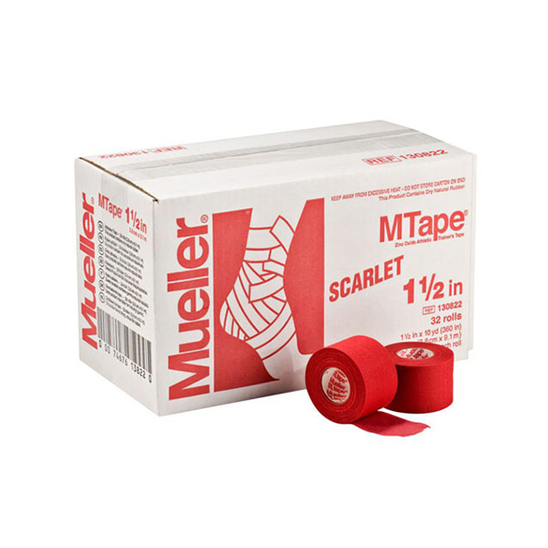 Mueller Color Tape (Αυτοκόλλητη Ανελαστική Χρωματιστή Ταινία Περίδεσης) 3,8cm x 9,14m Κόκκινο