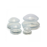 Product Βεντούζες Σιλικόνης διάφανες Σετ 4τμχ (Silicone Cupping Jars transparent Set 4pcs) base image
